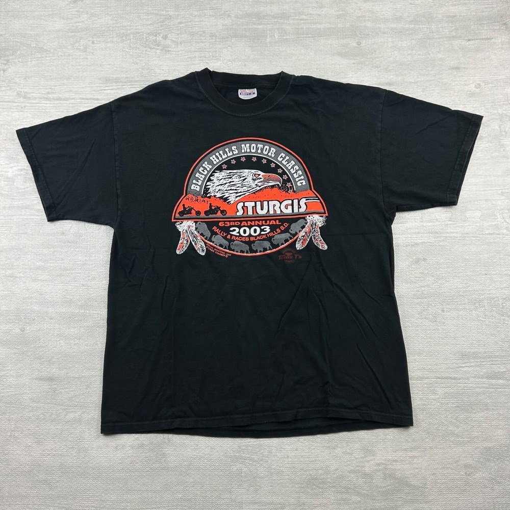 Vintage 2003 Sturgis Shirt Size XL Black Hills Motor Classic Biker Motorcycle